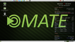 MATE Desktop mit dem Conky System Monitor